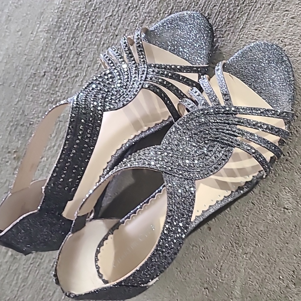 Charter Club Rhinestone Wedge Sandals US7.5